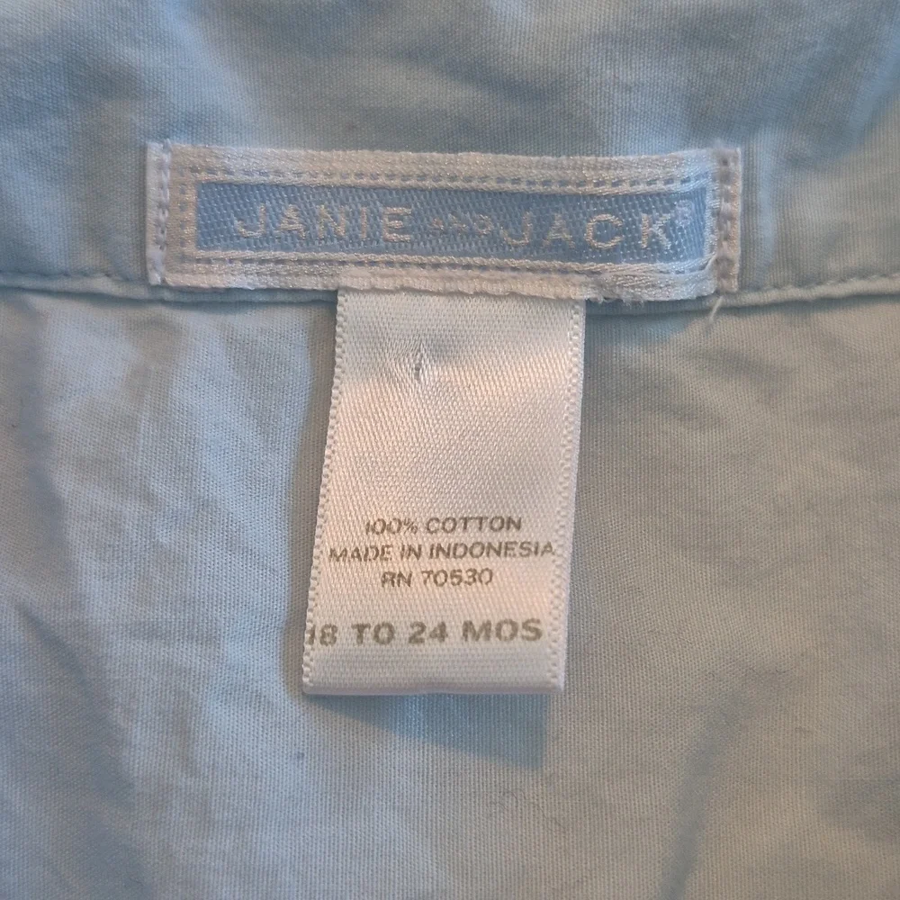 Janie and Jack boys 18 - 24 months short sleeve button up shirt 2005 VGUC HTF - Picture 2 of 6
